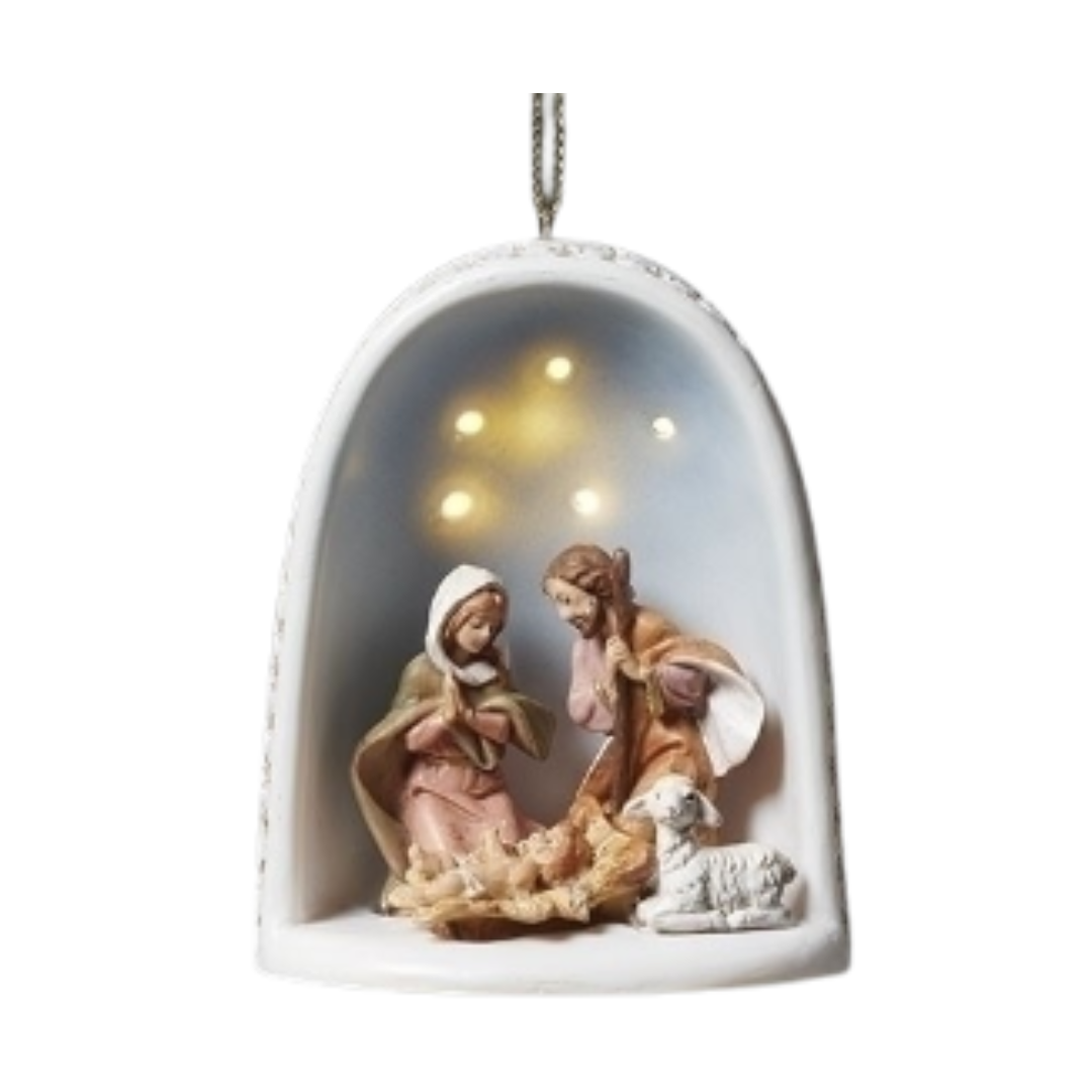 2024 3.7" LED Holy Family Event Ornament
