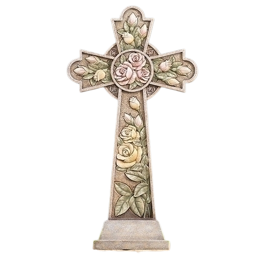 Joseph's Studio 26" Cross with Roses