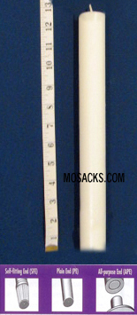 Long-Burning 100% Beeswax Altar Candle F3 PE, 1" x 12-1/2" 