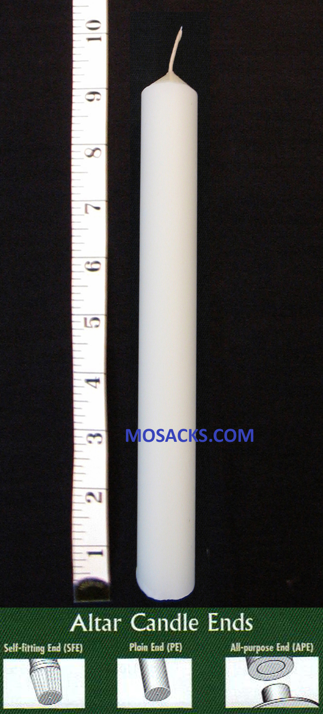 Long-Burning Cathedral 51% Beeswax Altar Candle 1-1/4" x 9" PE 11113012