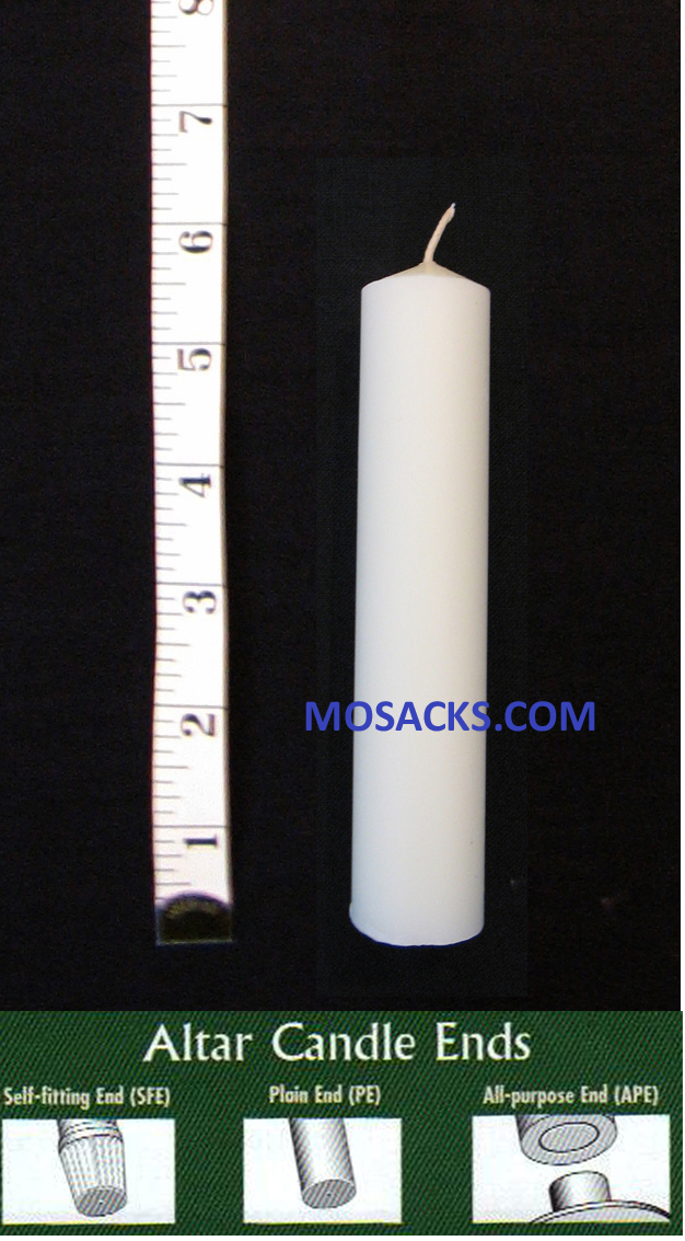 Long-Burning 51% Beeswax Altar Candle 1-1/2" x 5 1/2" PE 11121012