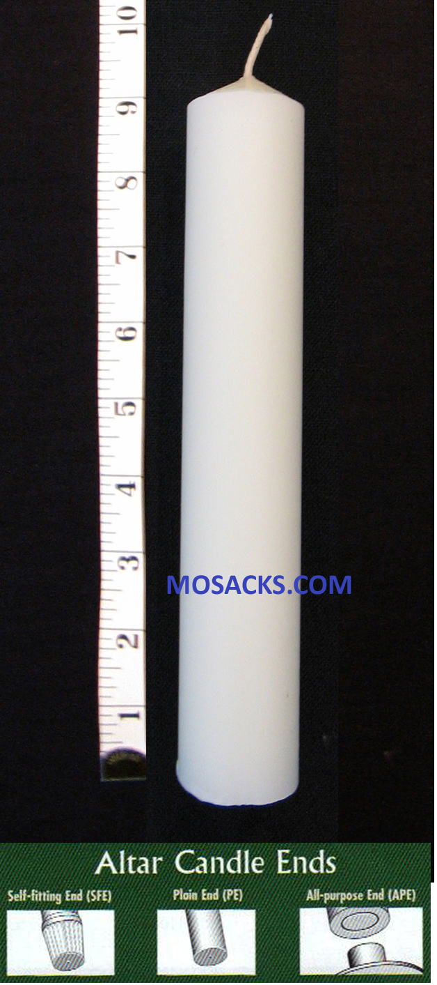 Long-Burning 51% Beeswax Altar Candle 1-1/2" x 9" APE, 12-Piece