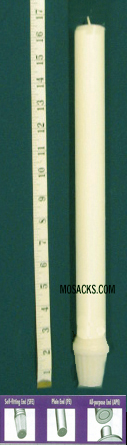 Long-Burning 100% Beeswax Altar Candle Short 2's SFE, 1-1/16" x 16-3/4"