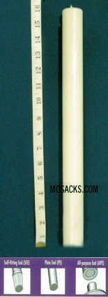 Long-Burning 100% Beeswax Altar Candle Short 3's PE, 7/8" x 16"