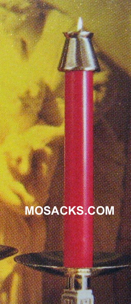 Christmas Red Altar Candle, 51% Beeswax, 1-1/2" x 12" APE, Cathedral 
