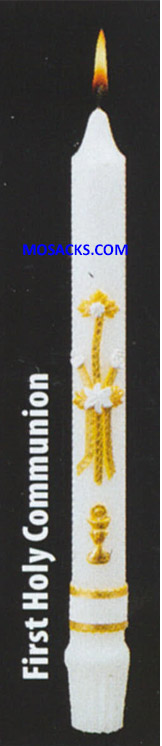 First Holy Communion Candle 23/32" x 11" 6 per Box-84206006