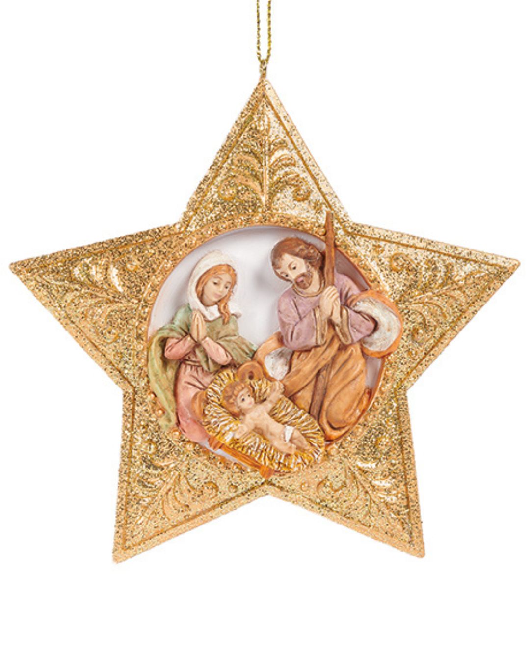 56412 Holy Family Star Ornament by Fontanini
