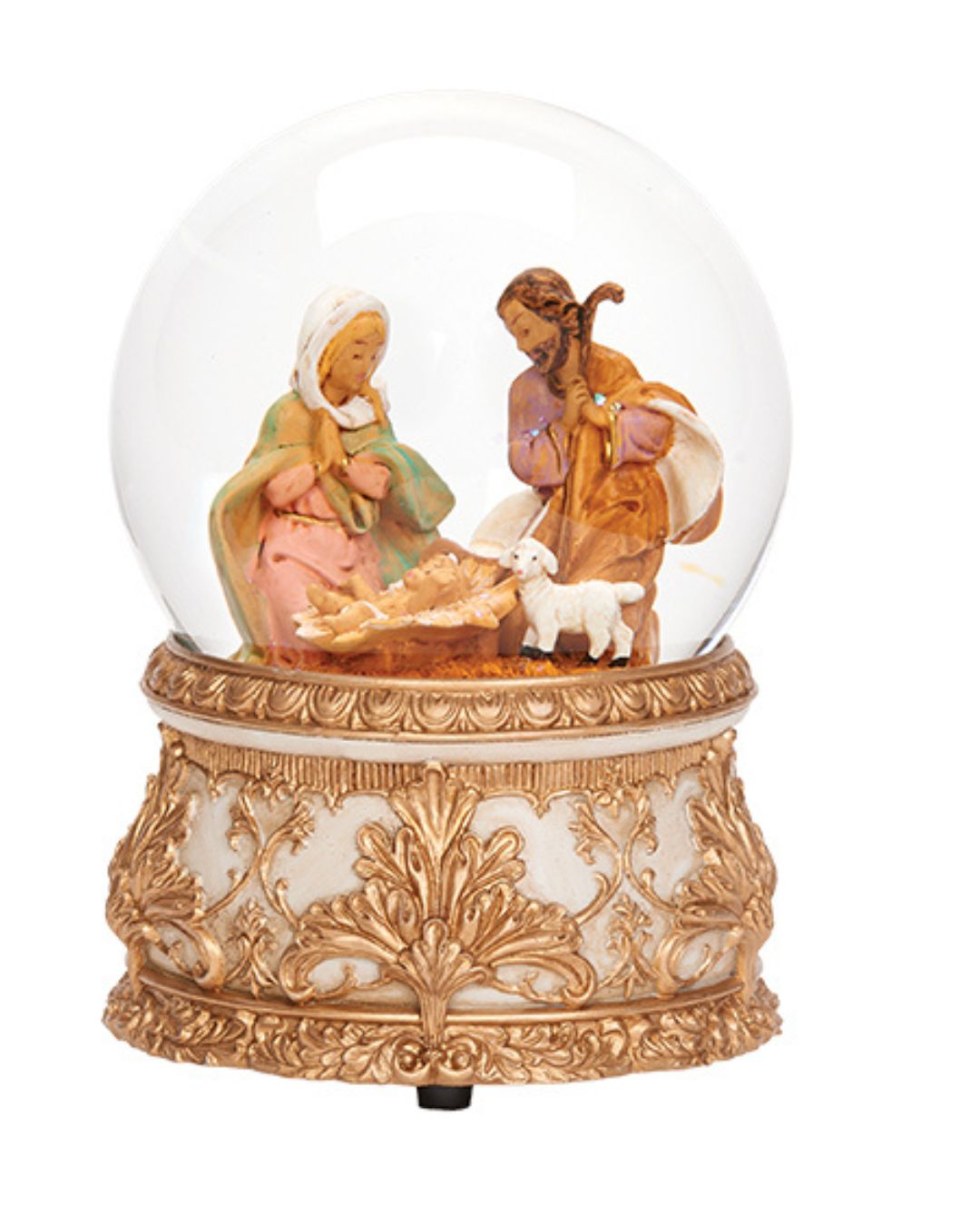 5.5 Inch Fontanini Holy Family Musical Glitterdome 59014