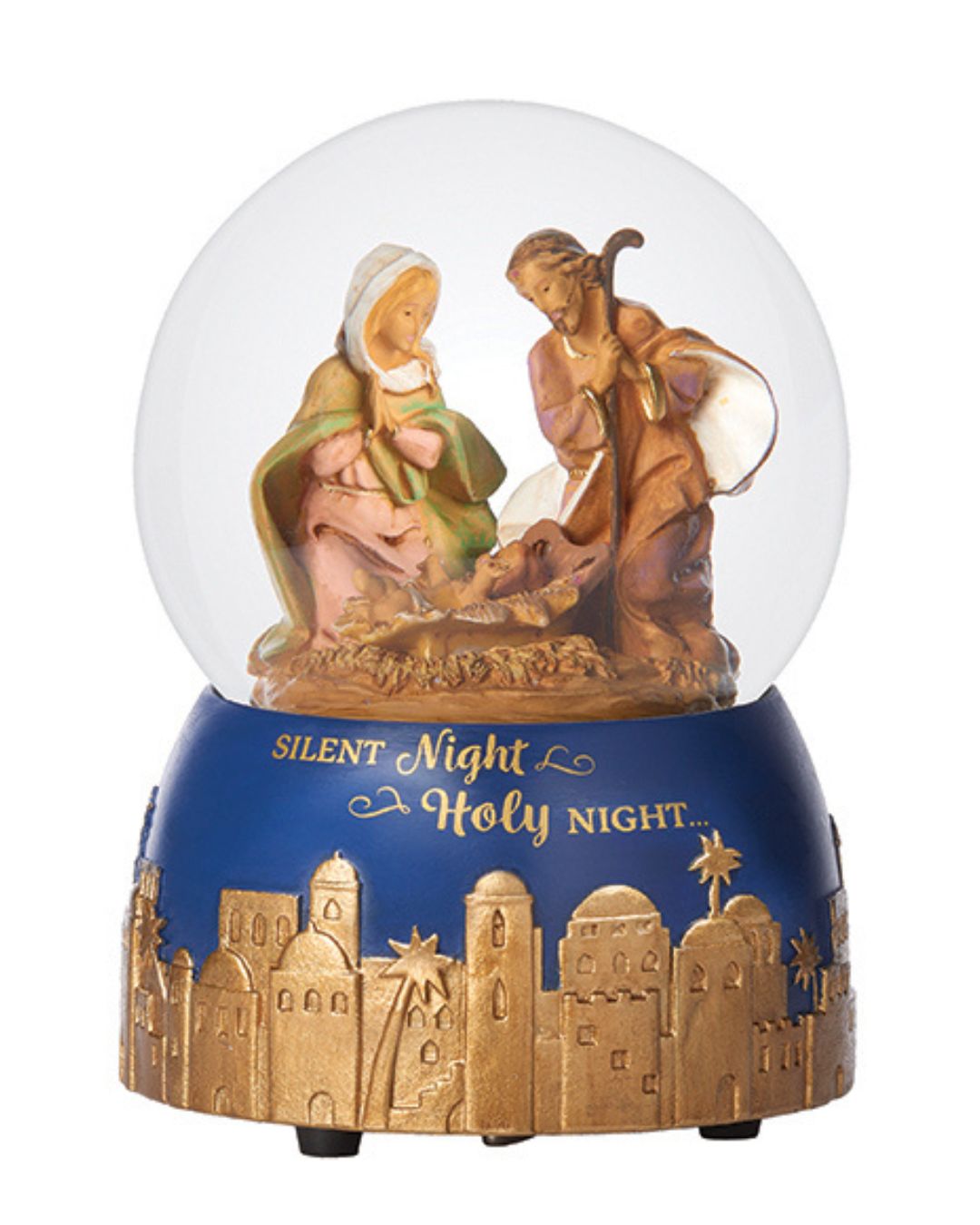 6"H 100MM Musical Holy Family Glitterdome by Fontanini 59021