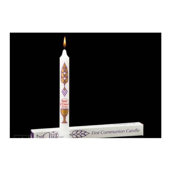 First Communion Body of Christ Sacramental Candle 7/8 x 9-1/2" 84200701