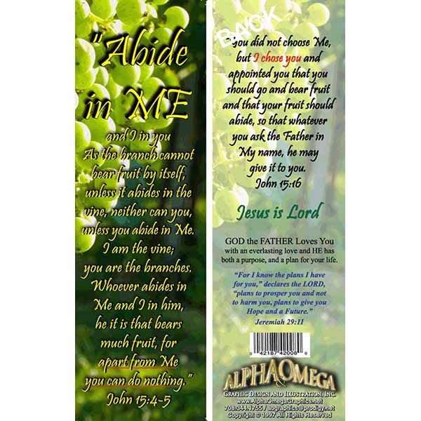 Abide In Me Bookmark