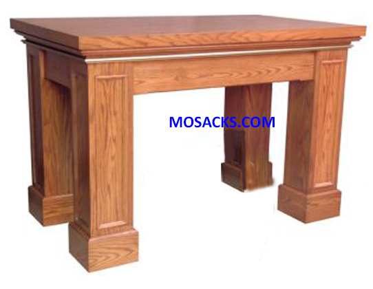 Altar - Wood Altar w/Rectangular Trim 60" wide x 36" deep x 40" high 40-625