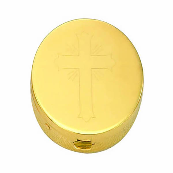 Pyx Gold Plate Cross, 7 Host, 2-1/8 x 5/8" - 9851GX Alviti Creations 