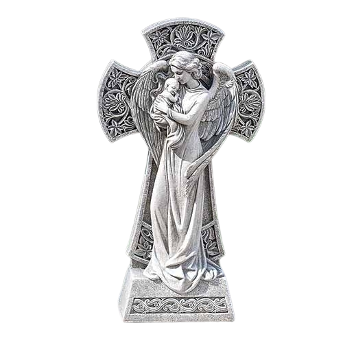 Joseph's Studio 13" Angel w/ Baby Cross Statue