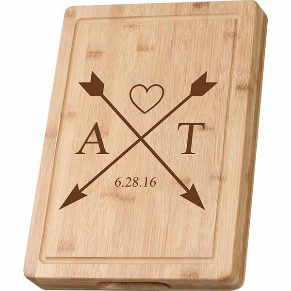 Bamboo Block Cutting Board (Personalized)