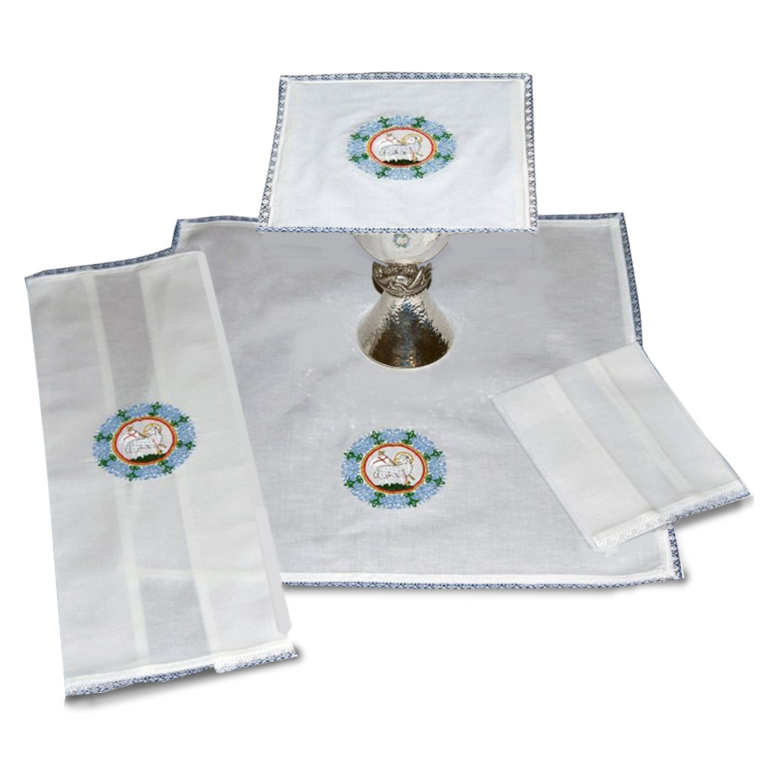 Beau Veste Mass Linen Set with Lace Edging - Victorious Lamb #3023