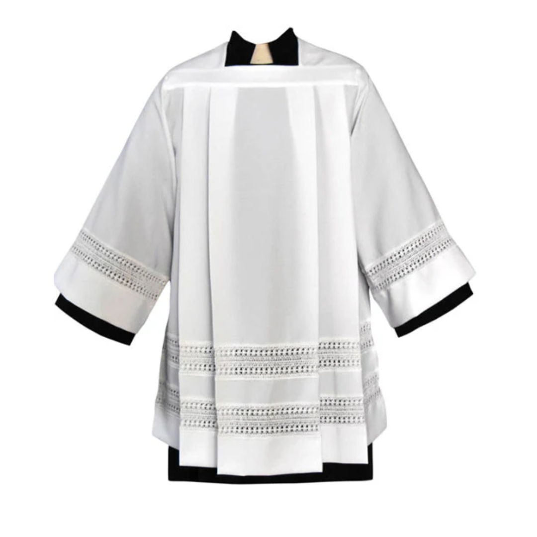 Beau Veste Surplice Poly Linen Lace Bands #4883