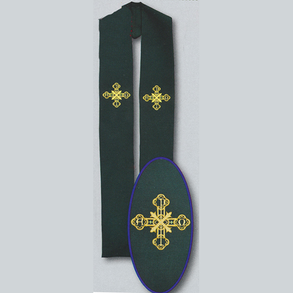 Beau Veste Gold Cross Overlay Stole 10-781