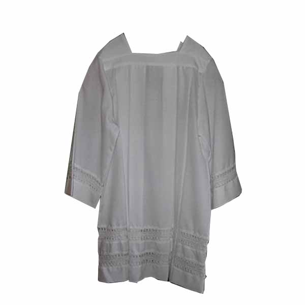 Beau Veste Surplice Polyester Poplin with Lace Bands #4883