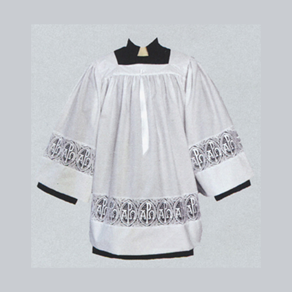 Beau Veste Surplice Poplin Polyester with Alpha Omega Band-92X-P