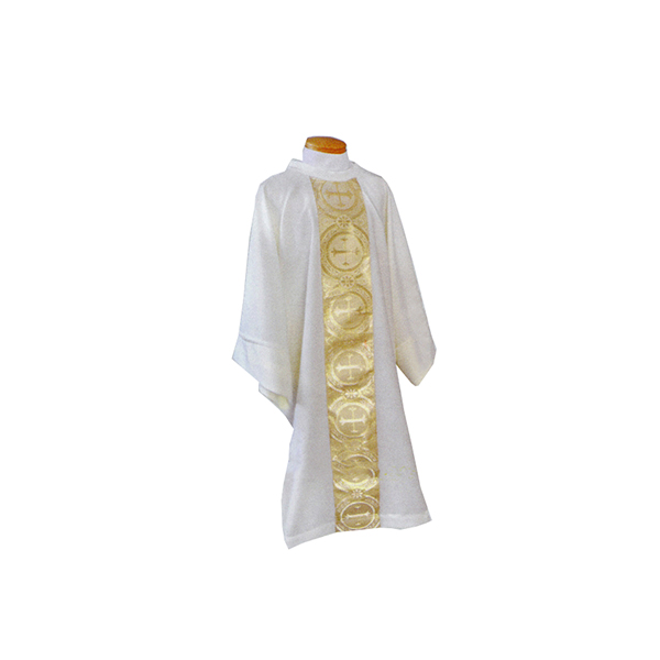 Beau Veste White Satin Gold Brocade Dalmatic-2042