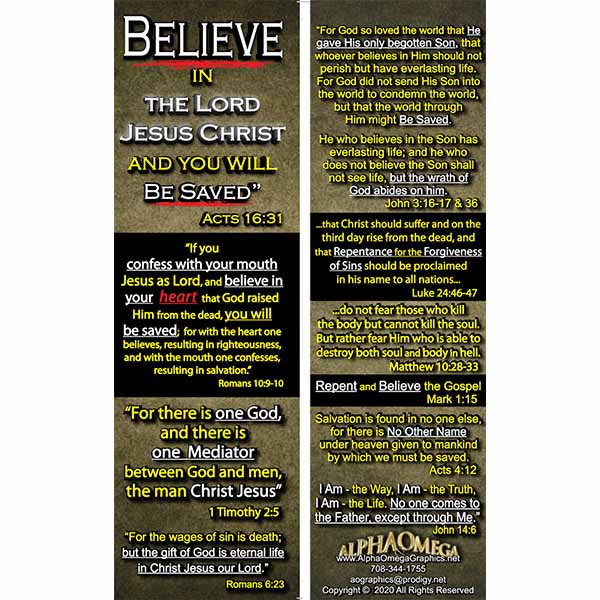 Believe Bookmark