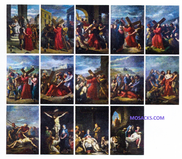 Bertucci Stations Of The Cross 6x9"  Plates