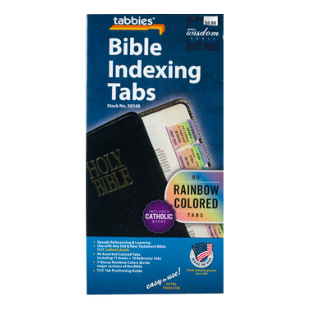 Bible Indexing Tabs: Rainbow Colored (Catholic)