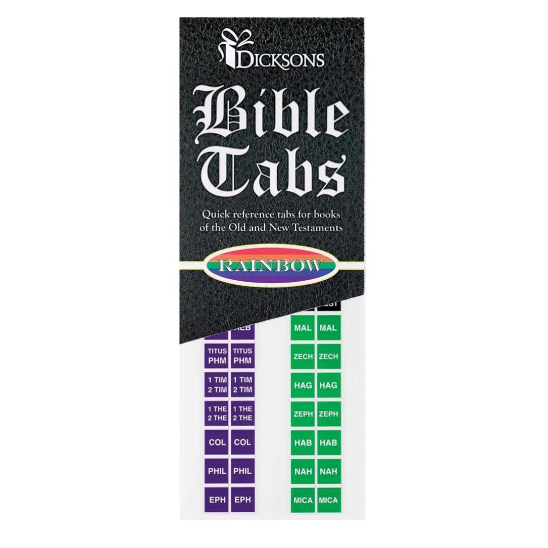 Bible Indexing Tabs: Rainbow Colored