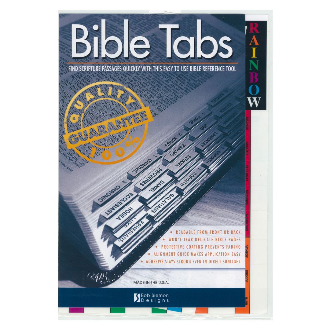Bible Indexing Tabs: Rainbow Edges