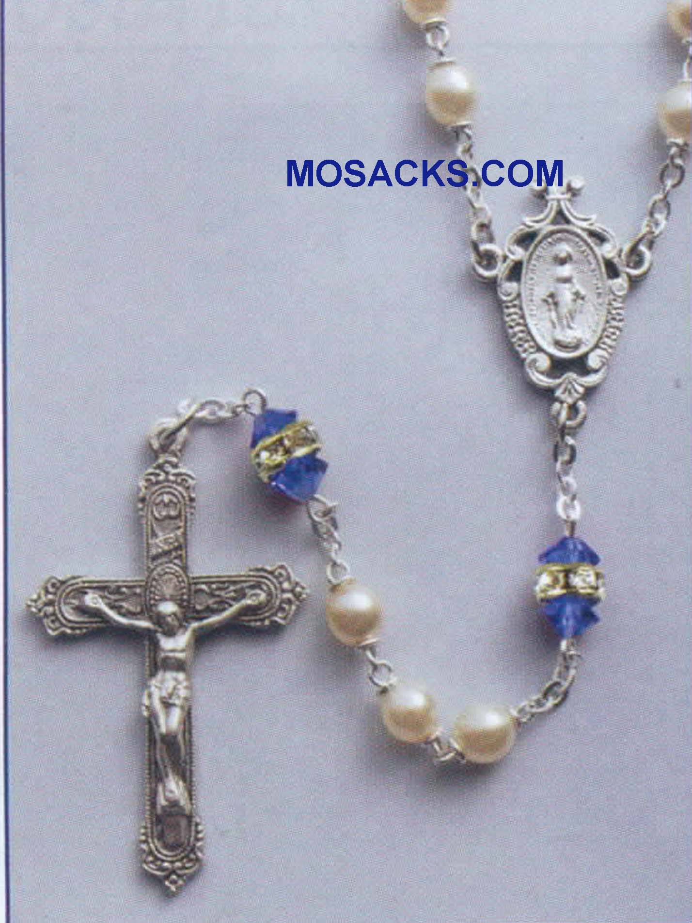 12 - December Lt Sapphire/Zircon Birthstone Rosary