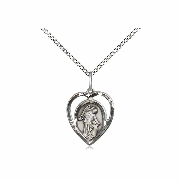 Guardian Angel Heart Pendant 5/8"
