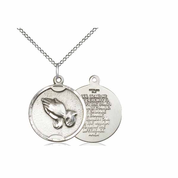 Praying Hands Medal 7/8"