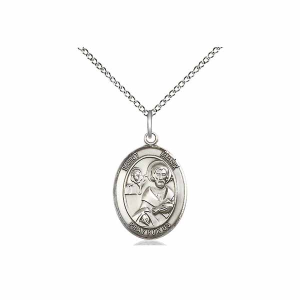 St. Mark Sterling Silver Medal 3/4"
