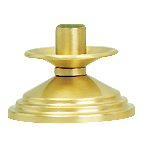 K Brand Brass Candlestick 2" High 4" Base 7/8" Socket (K525-CS)