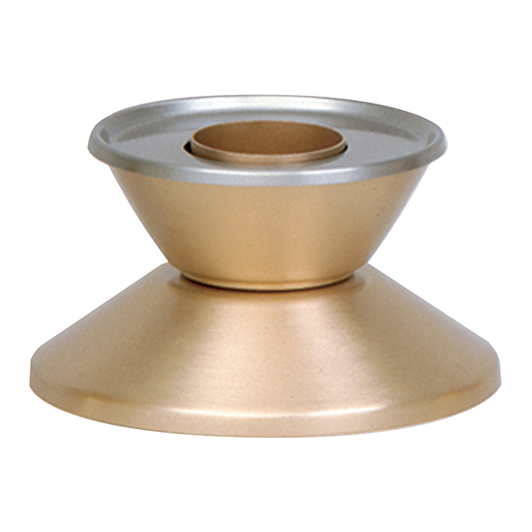 K Brand Bronze Altar Candlestick: 2.5" High 4.75" Base 1.5" Socket (K15)