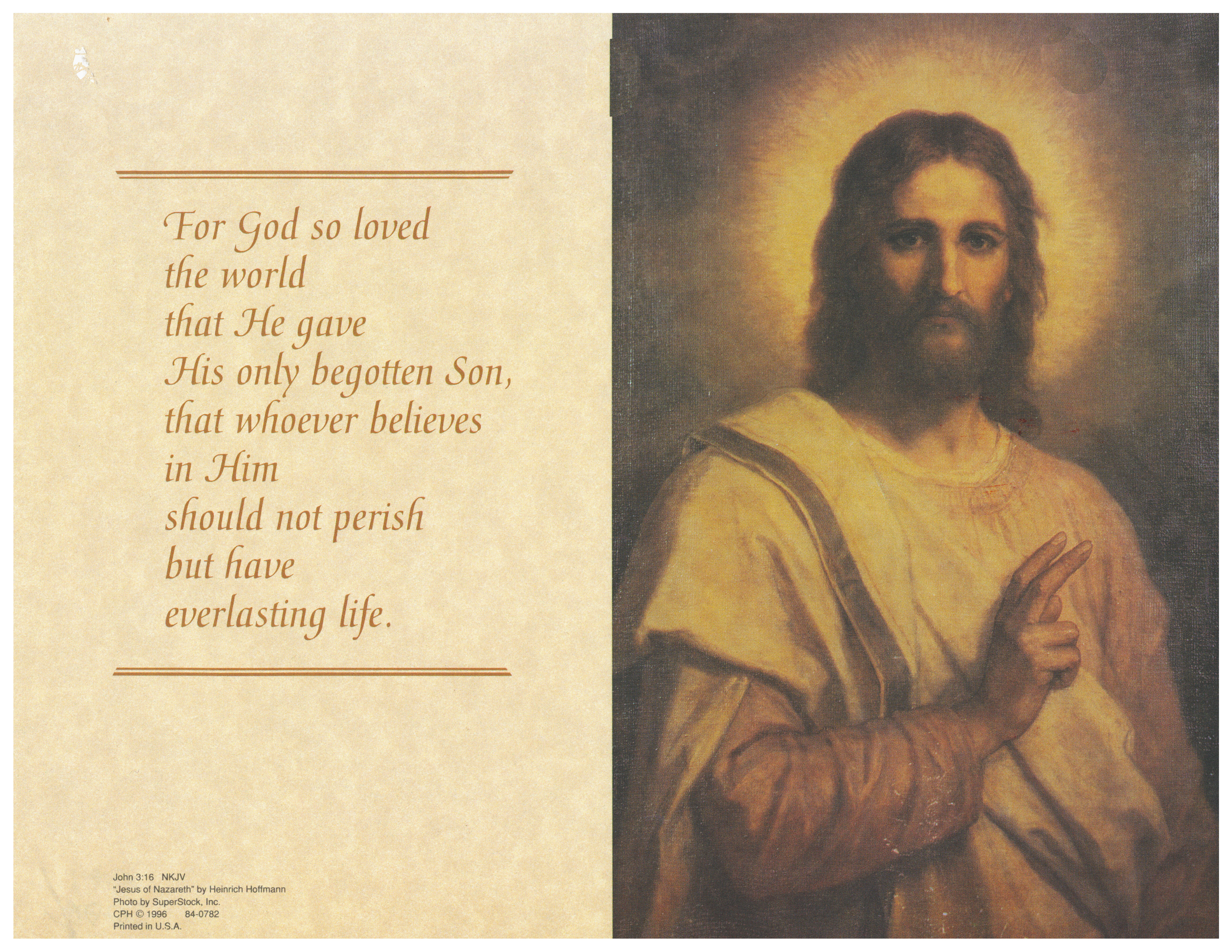 Bulletin Cover John 3:16 -84-07852