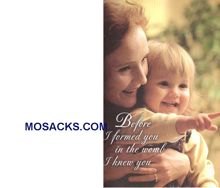Bulletin Cover Before I Formed You 100 Pack-84-0487