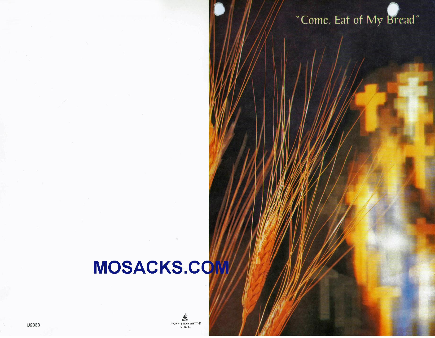 Bulletin Cover Come Eat Of My Bread 100 Pack-U2333
