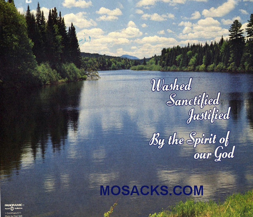Bulletin Cover Washed Sanctified Justified 100 Pack-84-4579