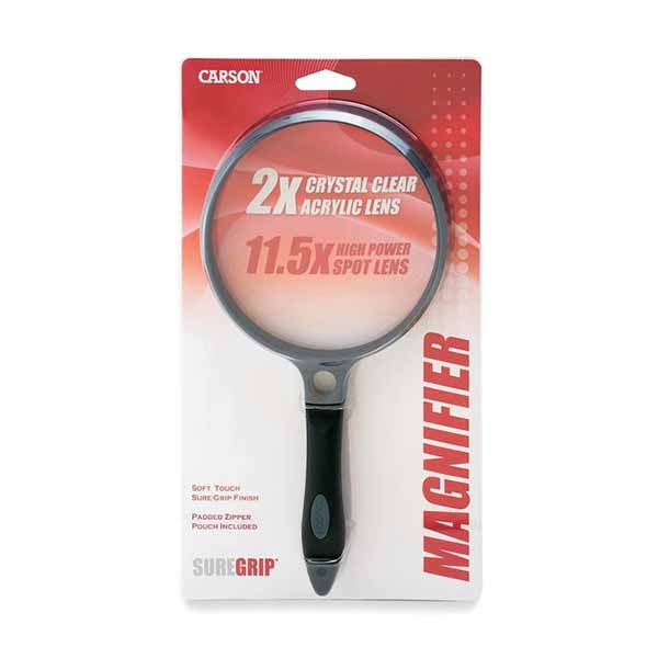 Magnifier Carson Sure Grip Handheld Magnifier SV-5P 5" Round 