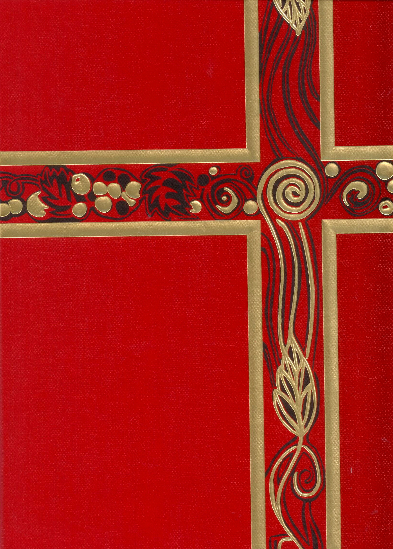 Ceremonial Binder Red with Gold Foil #006631