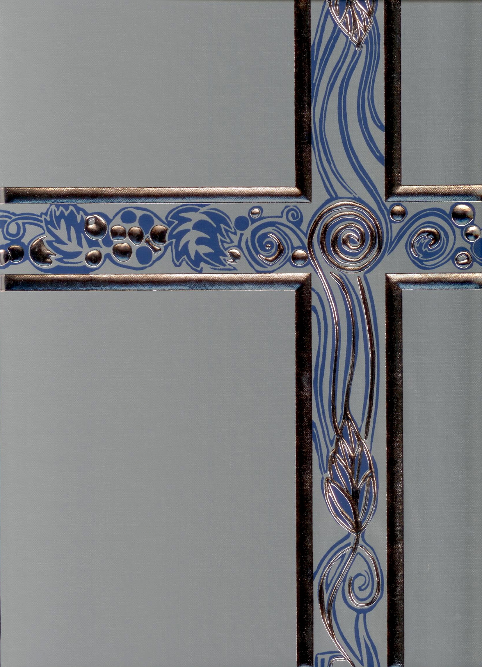Ceremonial Binder Gray with Pewter Foil and Blue Accents #006632