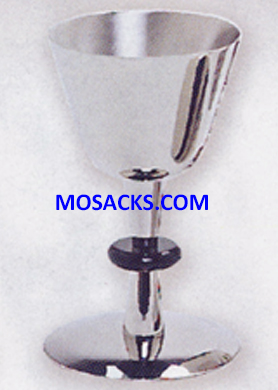 Chalice Stainless Steel Black Delrin Node 6-1/4" High 8 oz capacity 14-K584