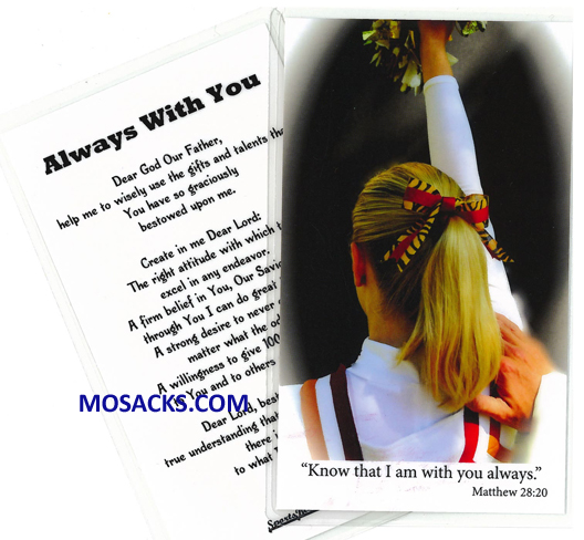 Sports Cheerleading Laminated Holy Card 477-CHEERLEADING