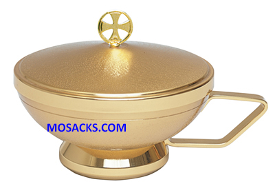 Ciborium Gold Plated Ciborium w/handle 5.5" Cup 5" H 250 Host Cap. K374