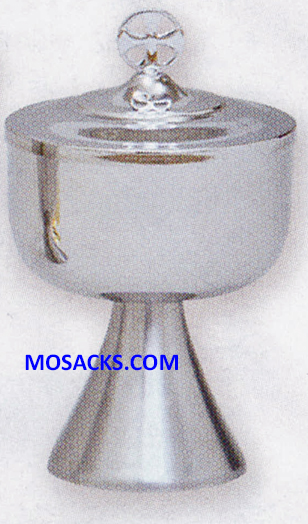 Ciborium Stainless Steel 7-1/2"H. 4-1/2" dia. Cup 400 Host cap. 14-K566