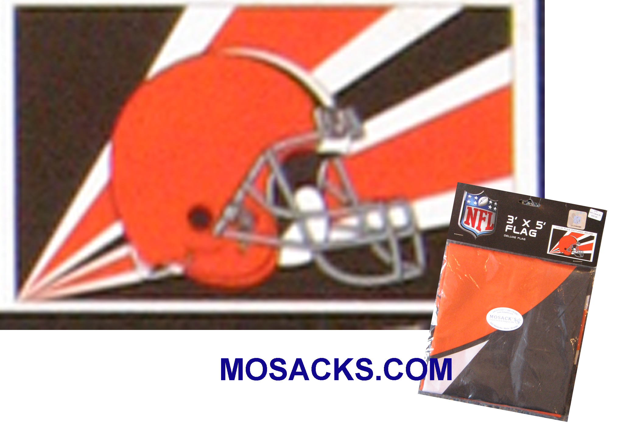 Cleveland Brown's Helmet Banner Flag 3 x 5 foot 379