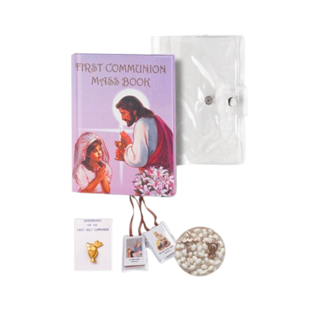 Communion 5 Piece Economy Missal Set (Girl)