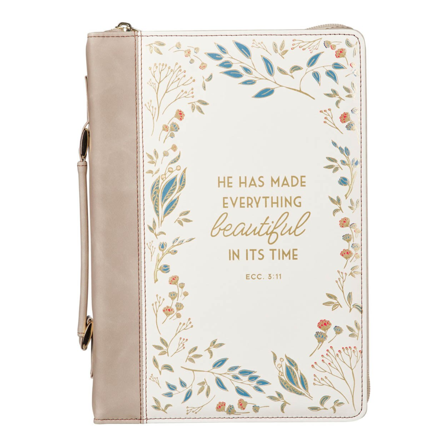 Everything Beautiful (Taupe Faux Leather) Bible Cover